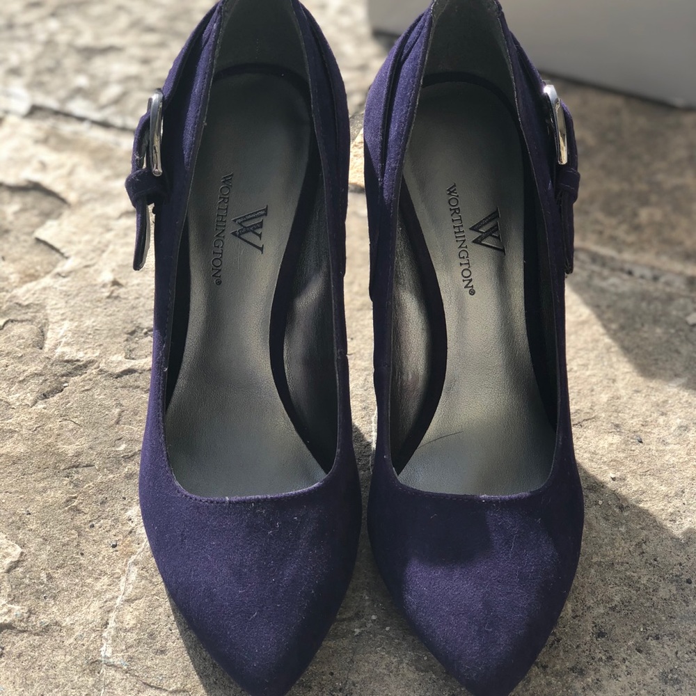 Purple Suede Heels.